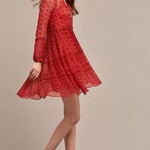 Anthropologie Maeve Canna Swing Dress with Lining